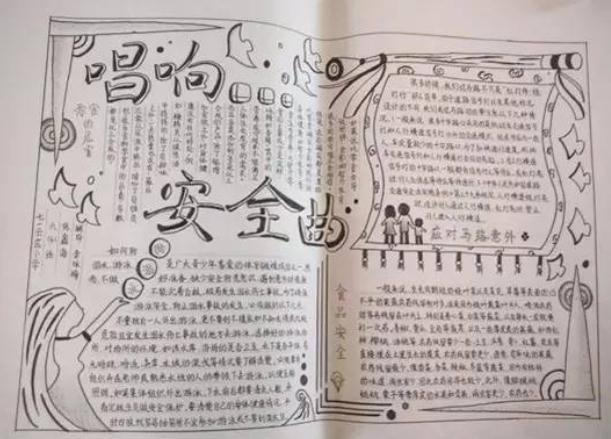 高中学生安教育手抄报中学生安全手抄报
