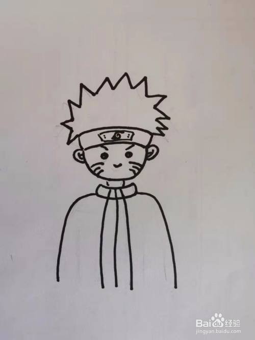 儿童简笔画-漩涡鸣人