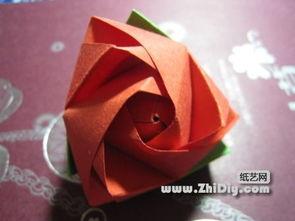 折纸魔术玫瑰教程