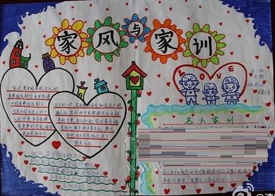 传承良好家风家训手抄报设计内容-87kb传承好家风手抄报模板传承廉洁