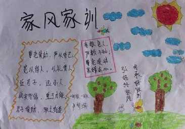家教家训手抄报北段小学二二班家教家训手抄报家风家规家教小报手抄报