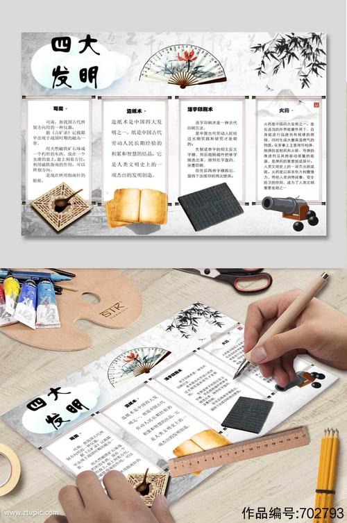 四大发明手抄报模板