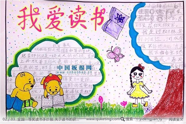 全国一等奖读书手抄报 关于读书的获奖手抄报