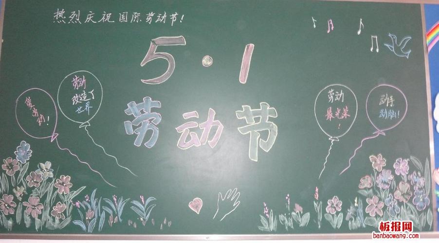 五一劳动节黑板报图片