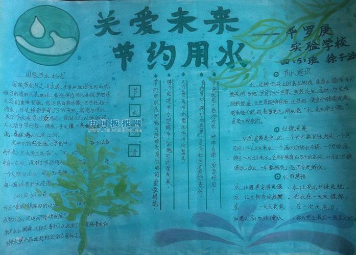 高考升学网 节约用水手抄报  正文爱水惜水人人有责.