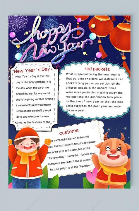 happynewyear英语小报手抄报素材